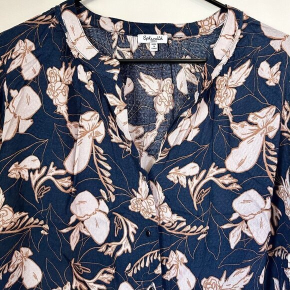 Spendid Long Sleeve Button-Up Floral Shirt - Small - Picture 3 of 9